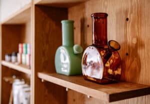bongs on shelf